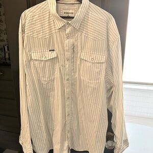 Men’s 3XL Poncho Pearl Snap Long Sleeve (Concho)